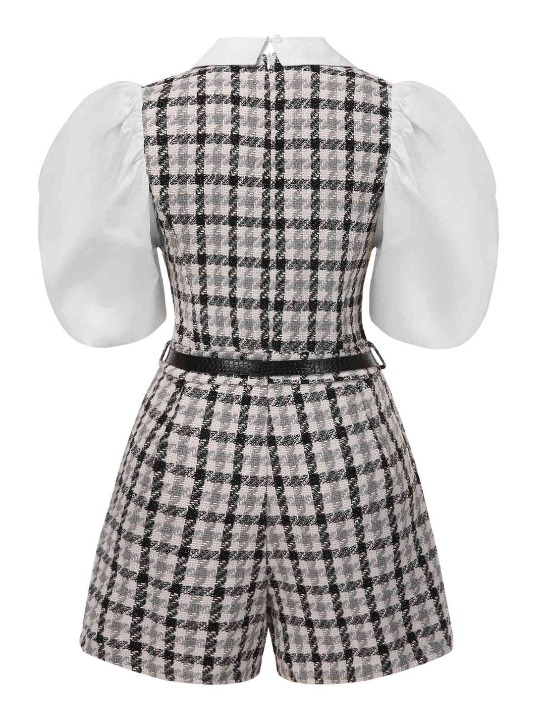 1970s Lapel Plaid Belted Romper | 1970s | vintage romper, retro jumpsuit