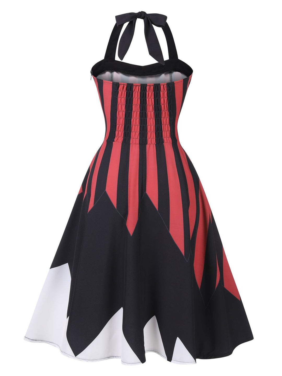 Black&amp;Red 1950s Halloween Halter Skull Dress, vintage dress, retro fashion, rockabilly, pin-up fashion - perfect for women who love vintage and retro fashion