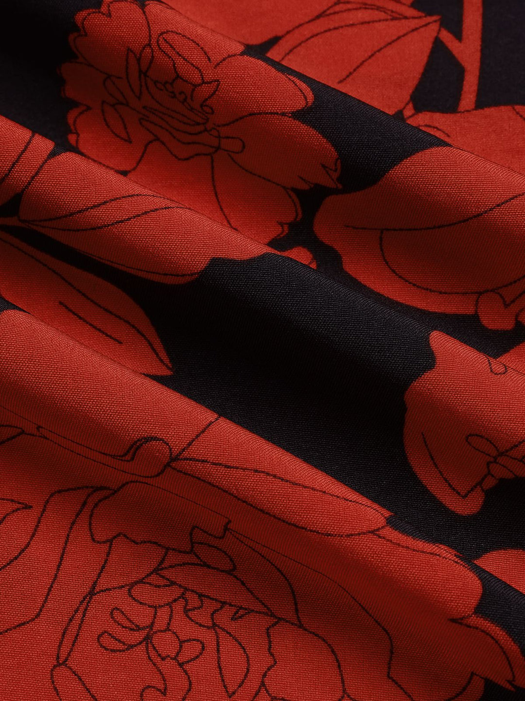 Black&amp;Red 1980s Floral Long Sleeves Top&amp;Skirt, vintage skirt, retro style - perfect for women who love vintage and retro fashion