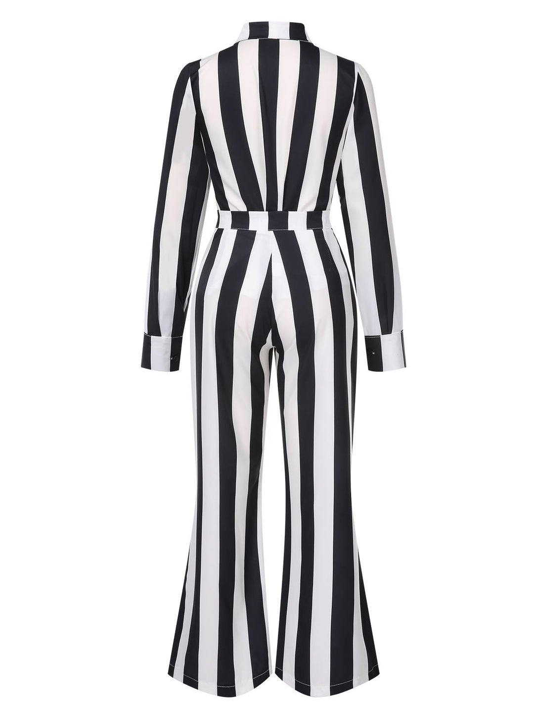 Black&amp;White 1970s Lapel Striped Contrast Color Suit, vintage fashion, retro style - perfect for women who love vintage and retro fashion
