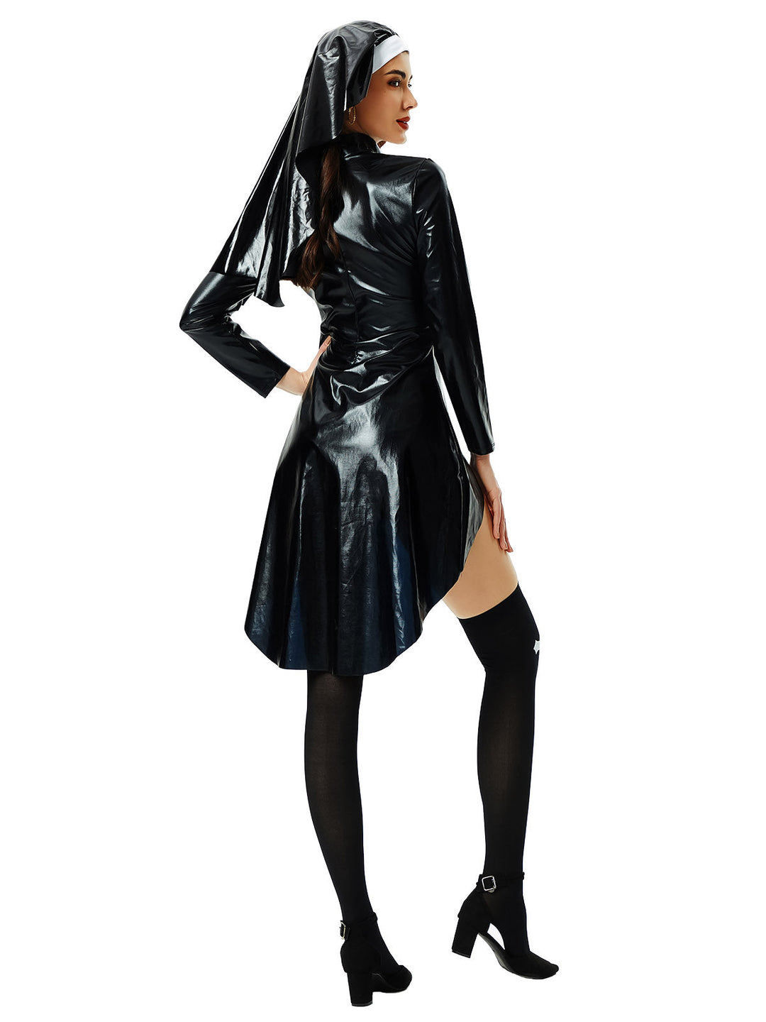 Black&amp;White 1980s Halloween Dress &amp; Headband: where 1980s romance meets her modern spirit