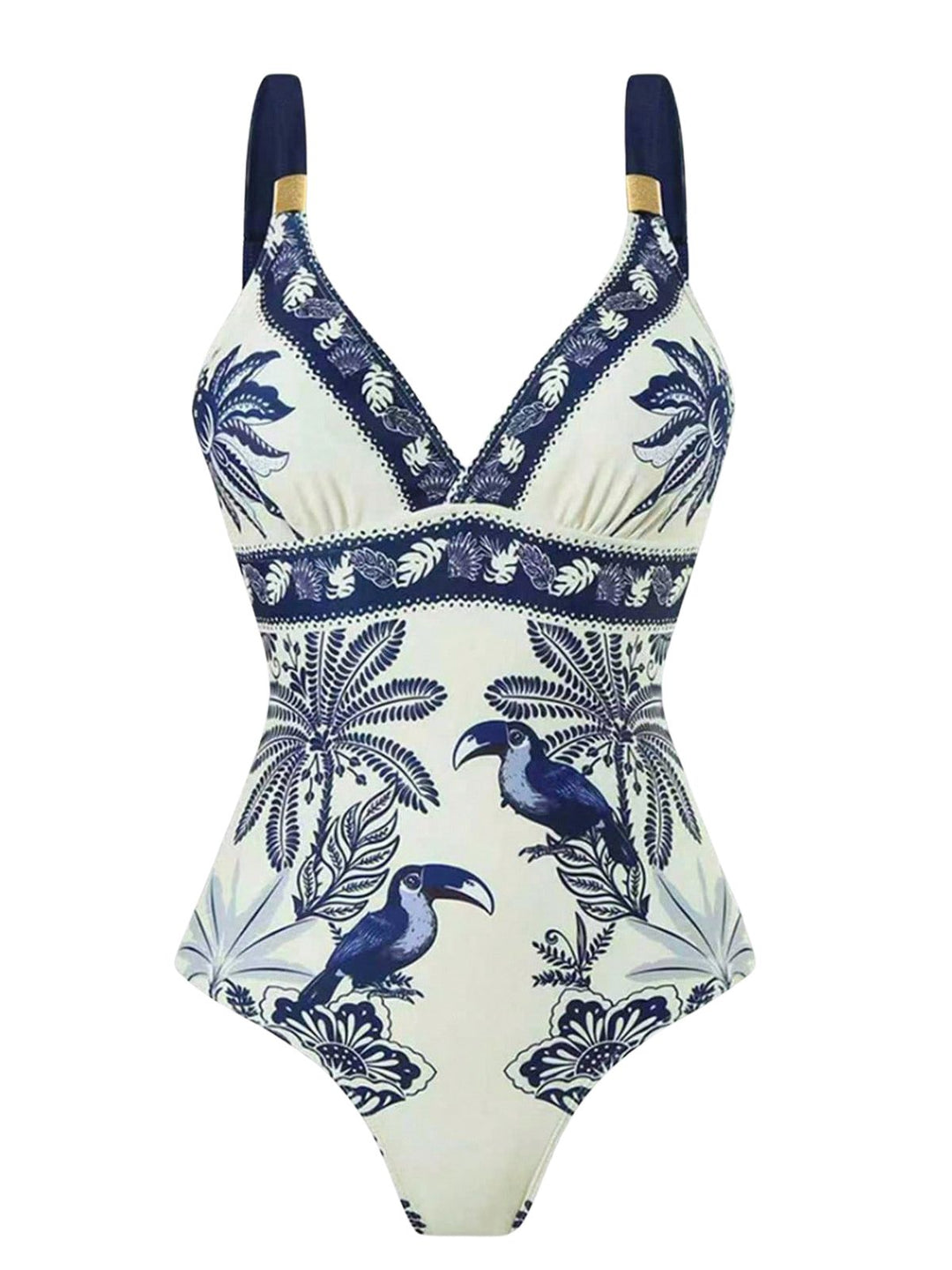 Blue 1930s One Piece Swimsuit