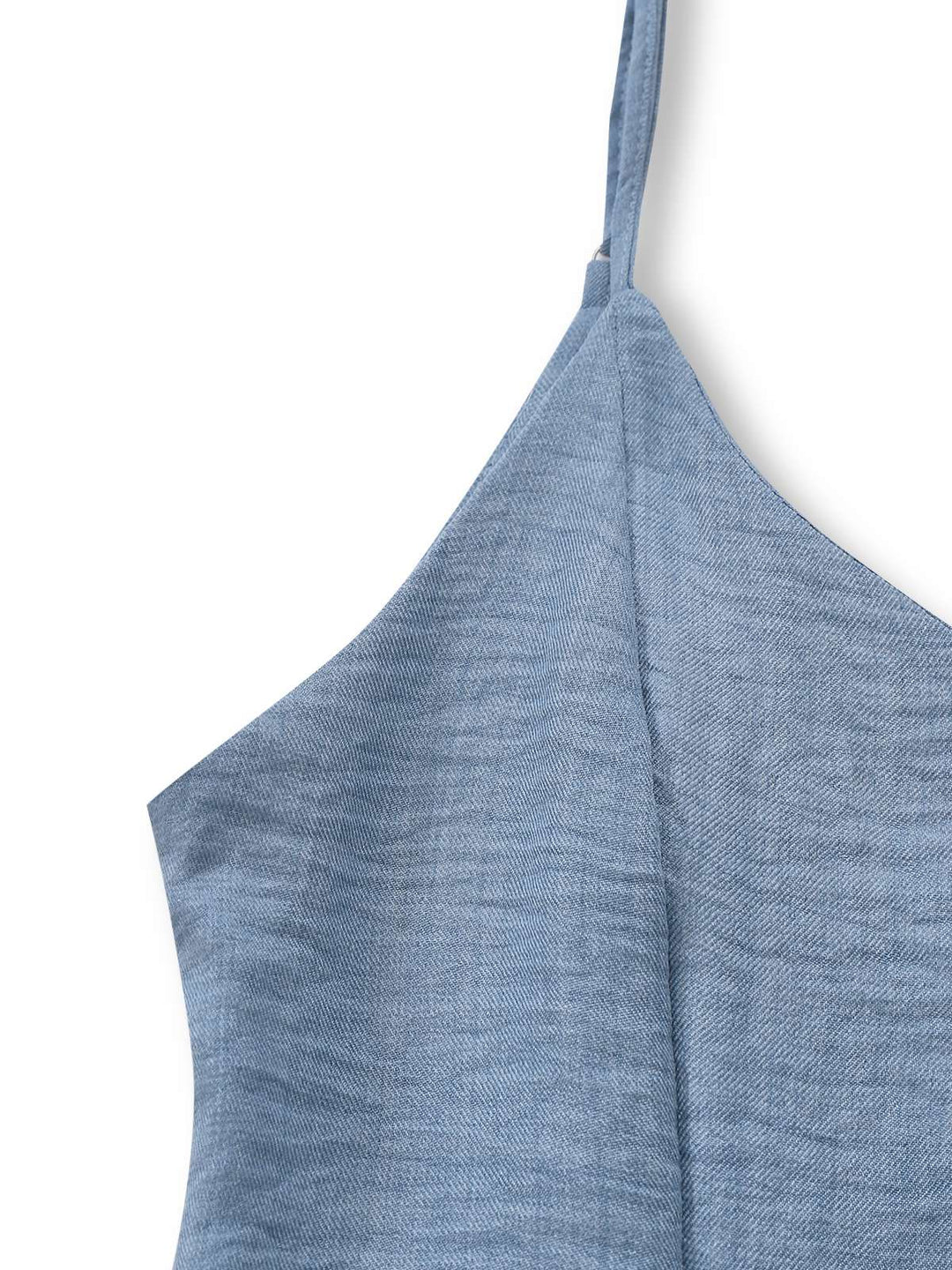 Blue 1930s Solid Deep V Tiered Ruched Jumpsuit - vintage jumpsuit, retro fashion, elegant red