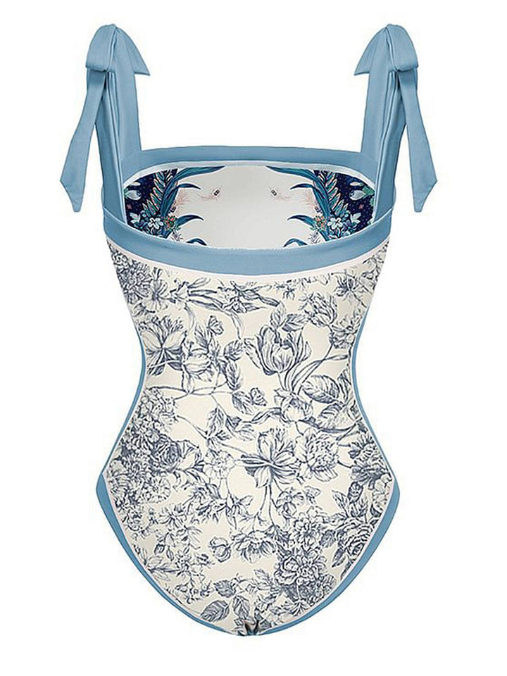 Blue 1930s Straps Reversible Swimsuit — because 1930s glamour never goes out of style
