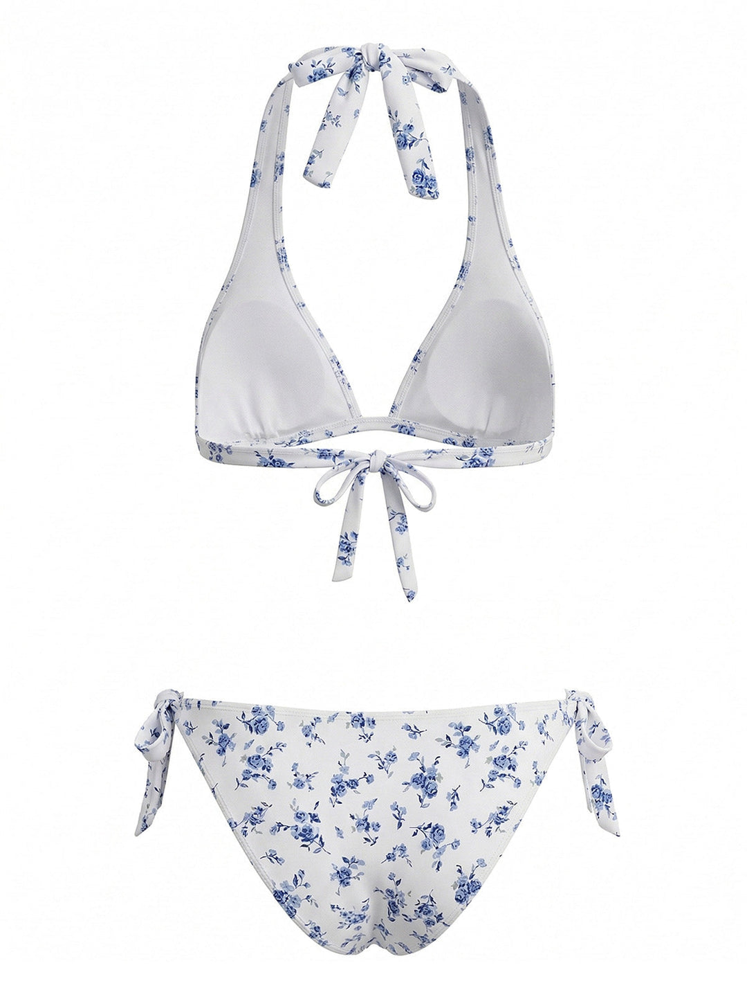 Blue Vintage High Waist Bikini Set, vintage swimsuit, swimwear - perfect for women who love vintage and retro fashion