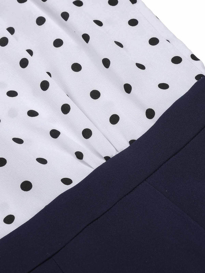 Blue 1940s Halter Polka Dot Jumpsuit, vintage romper, retro jumpsuit - perfect for women who love vintage and retro fashion