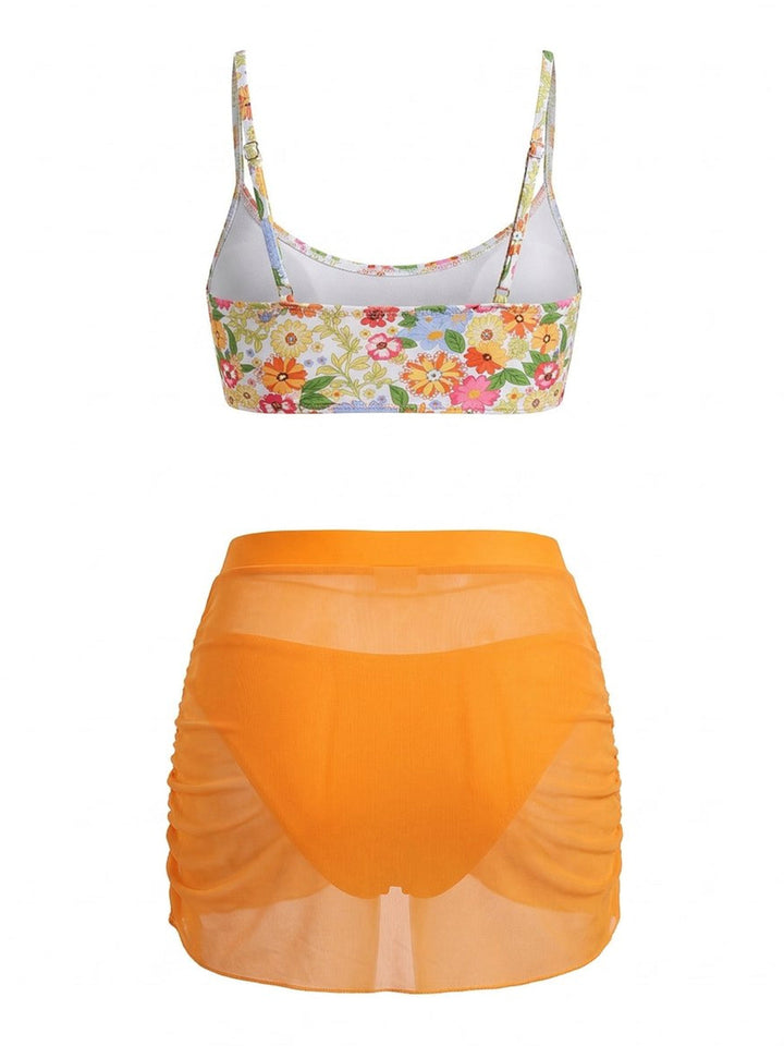 Blue High Waist Bikini Set, vintage swimsuit, swimwear - perfect for women who love vintage and retro fashion