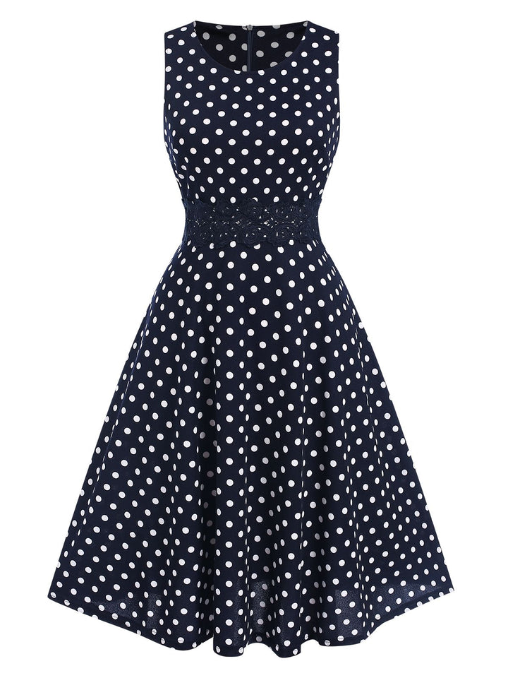 1940s Lace Patchwork Polka Dots | 1940s | vintage dress, retro fashion