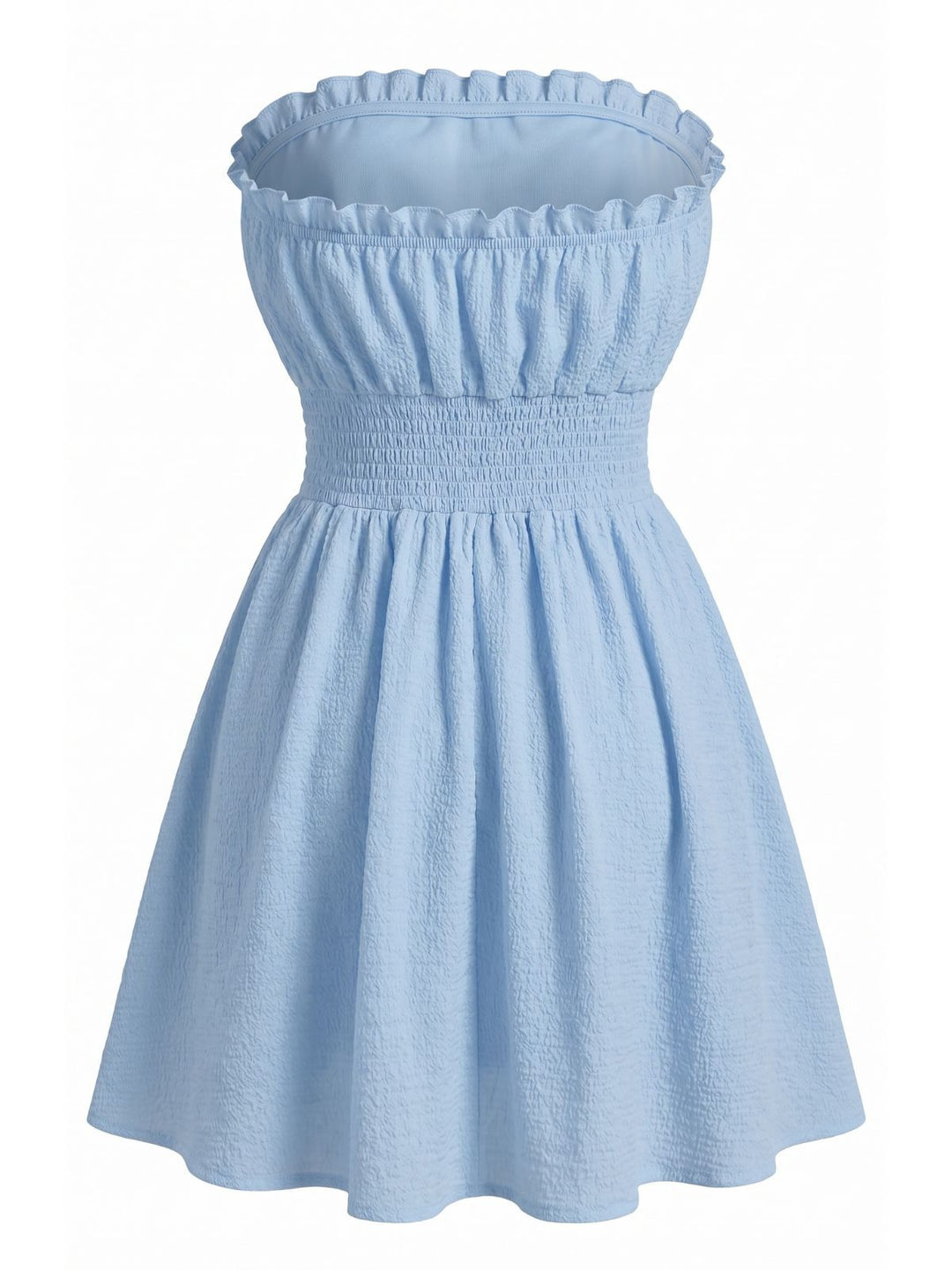 Blue 1940s Solid Strapless Mini Dress, vintage dress, retro fashion - perfect for women who love vintage and retro fashion