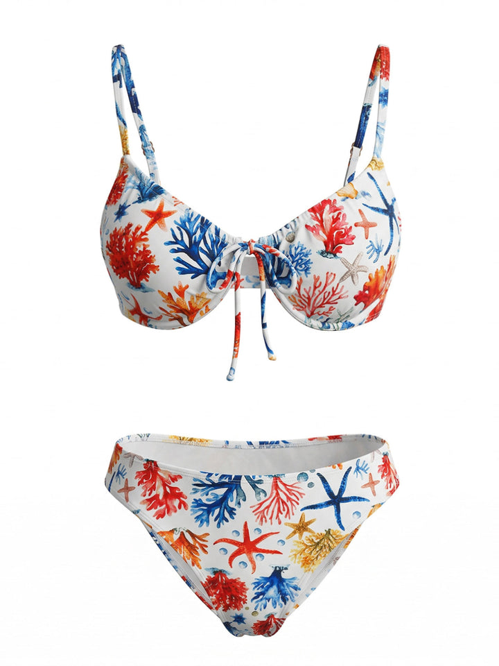 Blue Print Two Piece Bikini Set