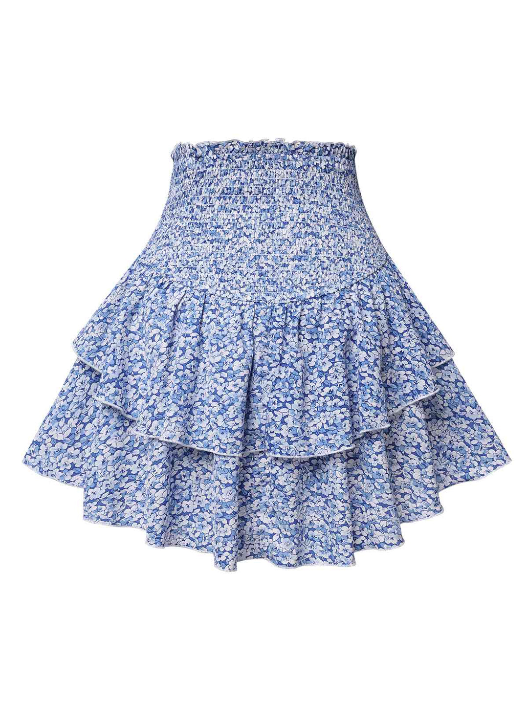 Blue 1950s Ditsy Floral Layered Skirt, vintage skirt, retro style - perfect for women who love vintage and retro fashion