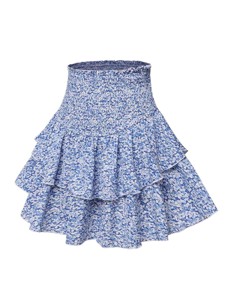 Blue 1950s Ditsy Floral Layered Skirt, vintage skirt, retro style - perfect for women who love vintage and retro fashion