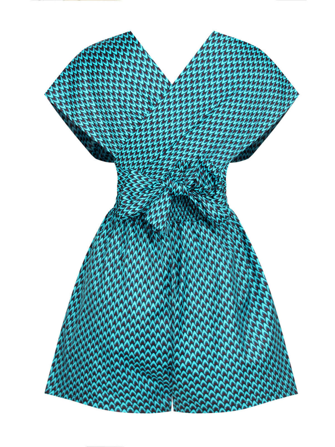 Blue 1950s Fishback Multi-wear Cap Sleeve Romper — 1950s style that transcends decades