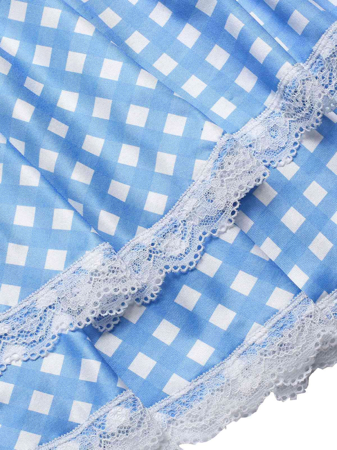 Blue Pin Check Straps Pajama, vintage fashion, retro style - perfect for women who love vintage and retro fashion