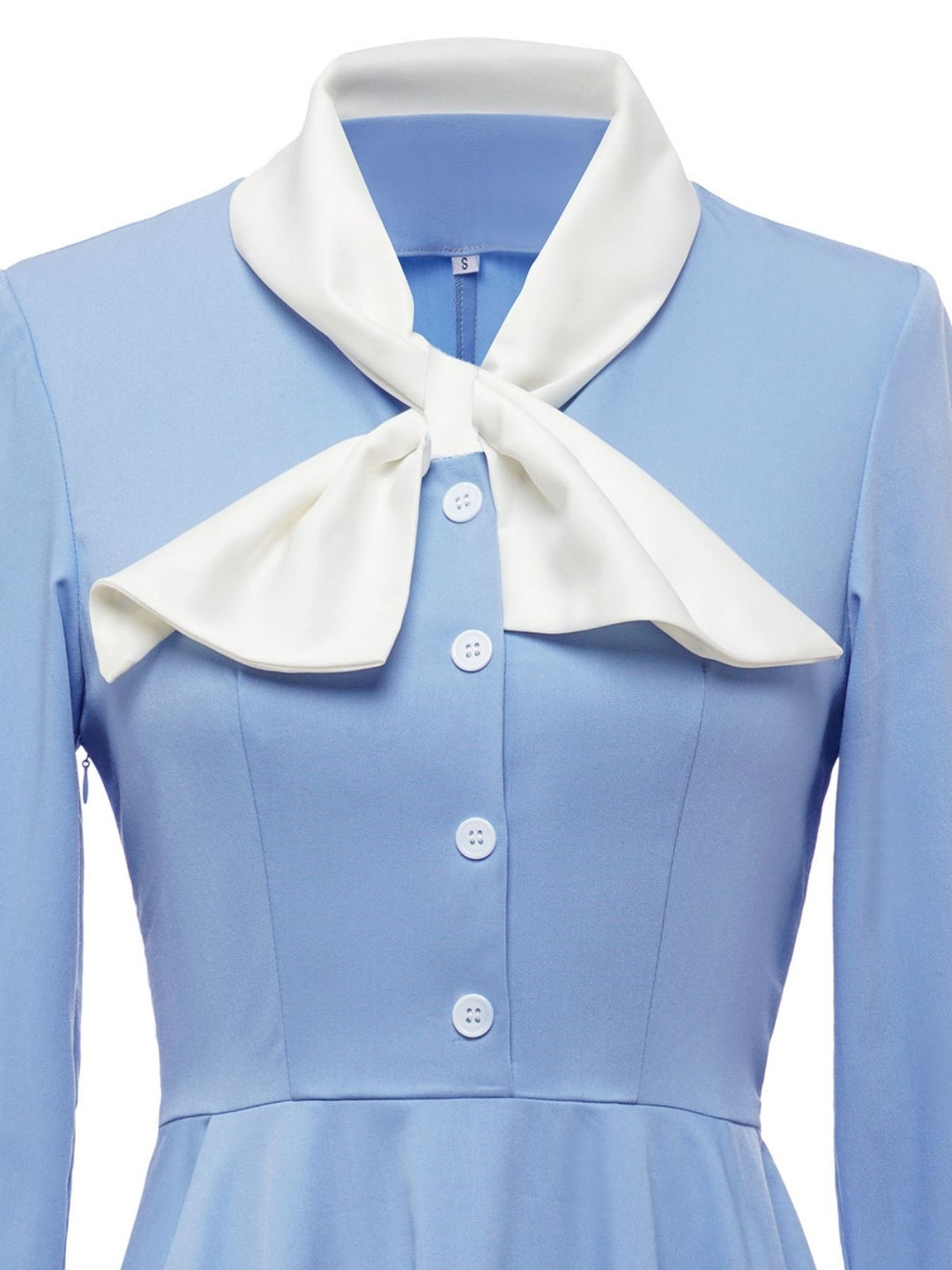 Blue 1950s Solid Button Swing Dress — vintage elegance for the modern woman