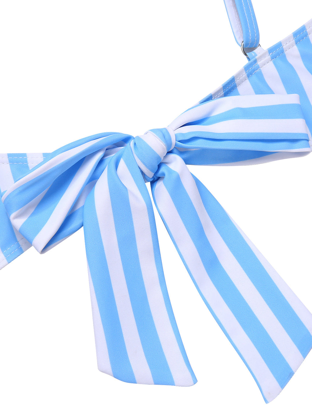 Blue 1950s Striped Heart Button Swimsuit, vintage swimsuit, pin-up swimwear - perfect for women who love vintage and retro fashion