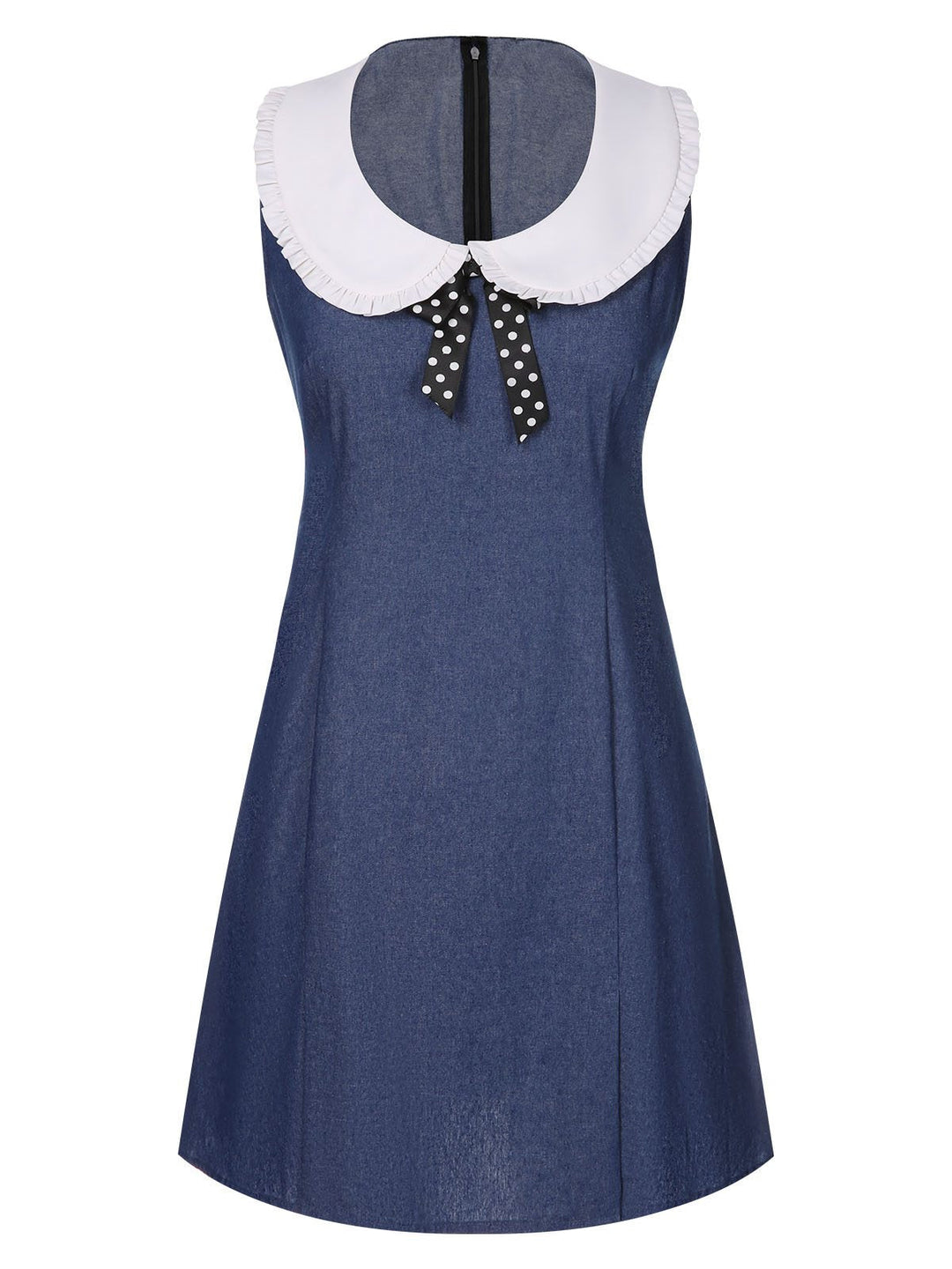 Blue 1960s Peter Pan Collar Denim Dress, vintage dress, retro fashion - perfect for women who love vintage and retro fashion
