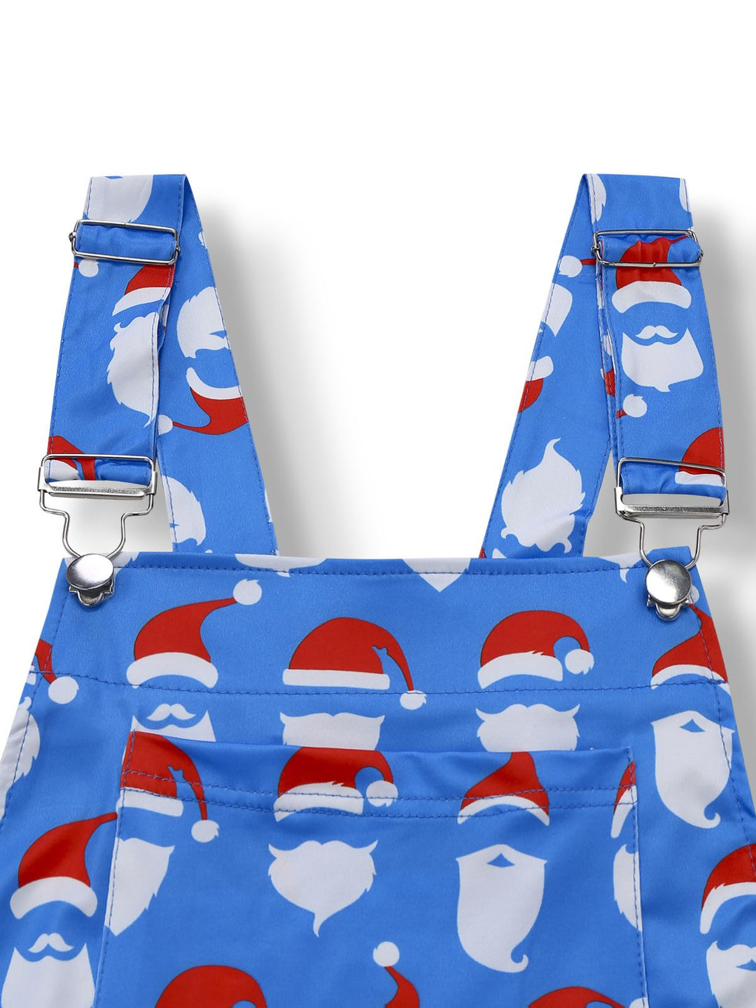 Blue 1960s Santa Claus Print Overalls Jumpsuit - vintage jumpsuit, retro fashion
