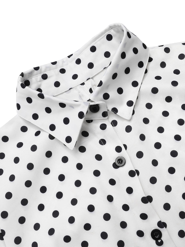 [Pre-Sale] Blue 1960s Shirt Collar Polka Dots Patchwork Dress, vintage dress, retro fashion - perfect for women who love vintage and retro fashion