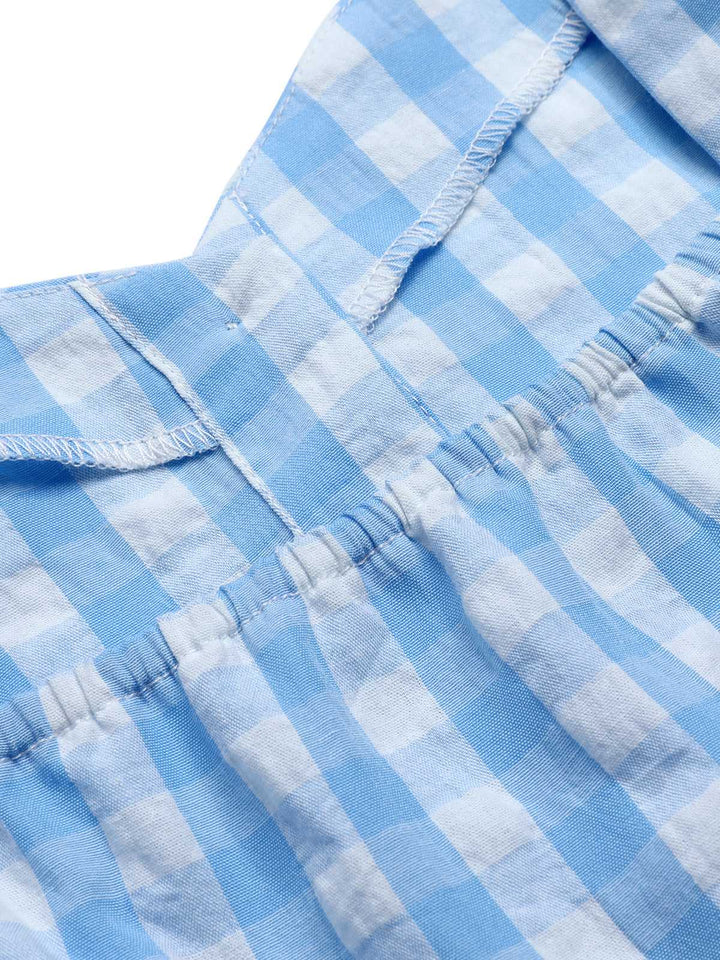 1960s Straps Plaid Ruffled Hem | 1960s | vintage blouse, retro top