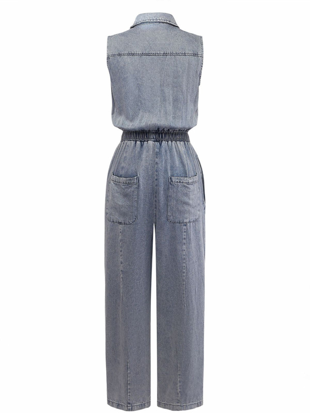 Blue 1970s Western Denim Belted Jumpsuit, vintage romper, retro jumpsuit - perfect for women who love vintage and retro fashion