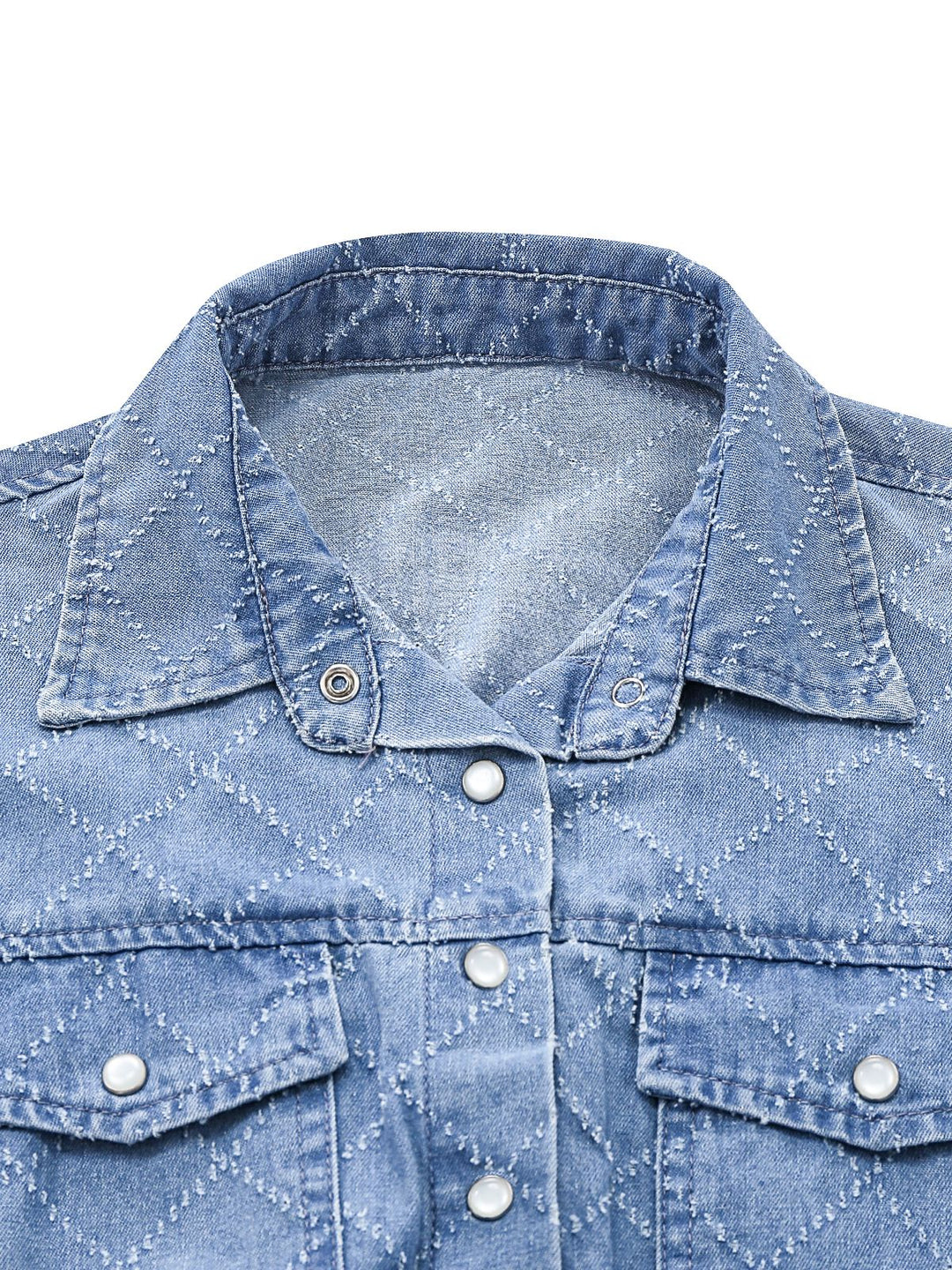 Blue 1980s Denim Button-Down Utility Romper - vintage jumpsuit, retro fashion