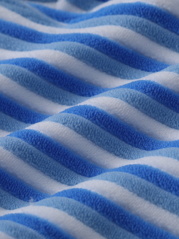 Blue &amp; White 1940s Striped Side Tie Tankini Set - vintage fashion, retro style, pure white