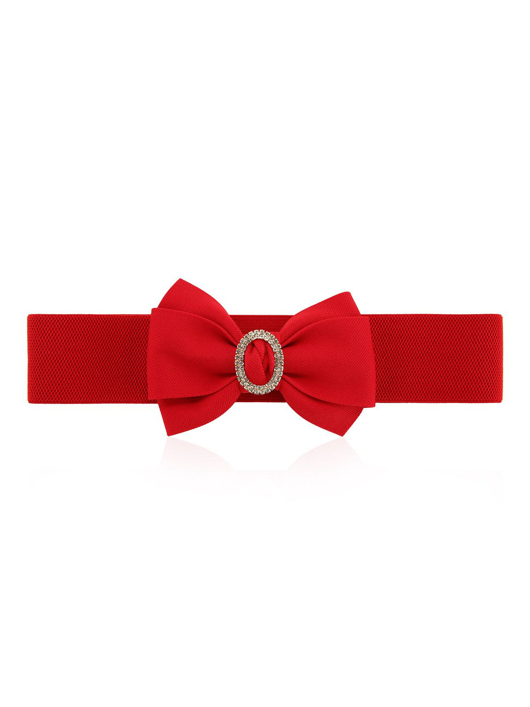 Bow Buckle Elastic Solid Vintage Belt - vintage fashion, retro style