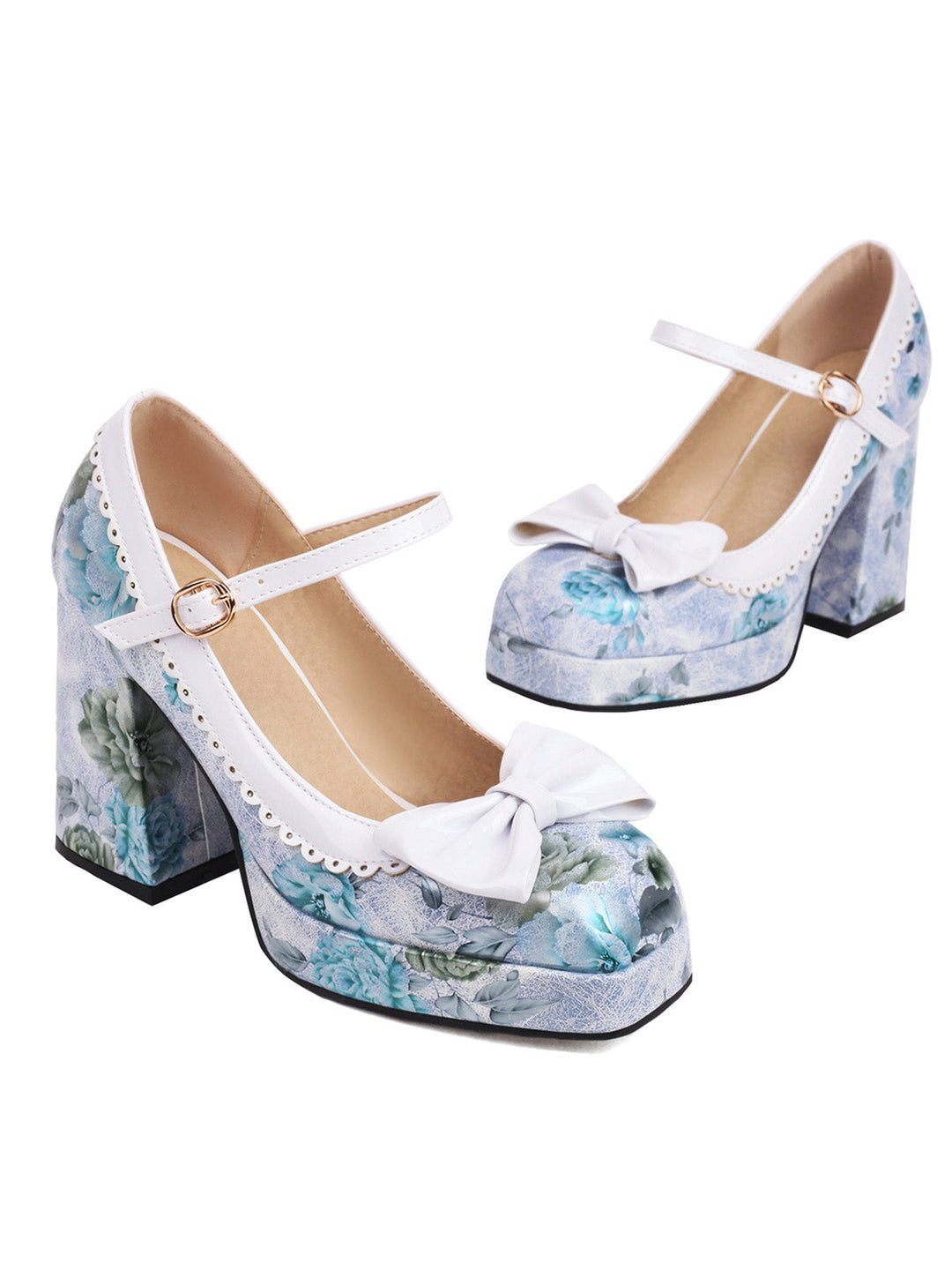 Bowknot Floral High Heel Shoes: timeless style reimagined