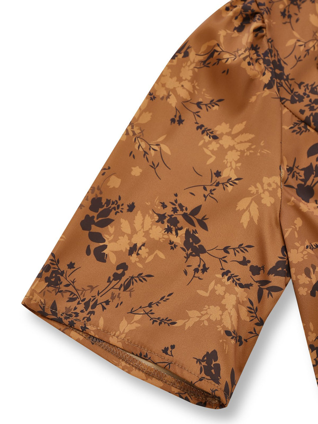 Brown 1930s Ditsy Floral Lapel Maxi Dress - vintage dress, retro fashion