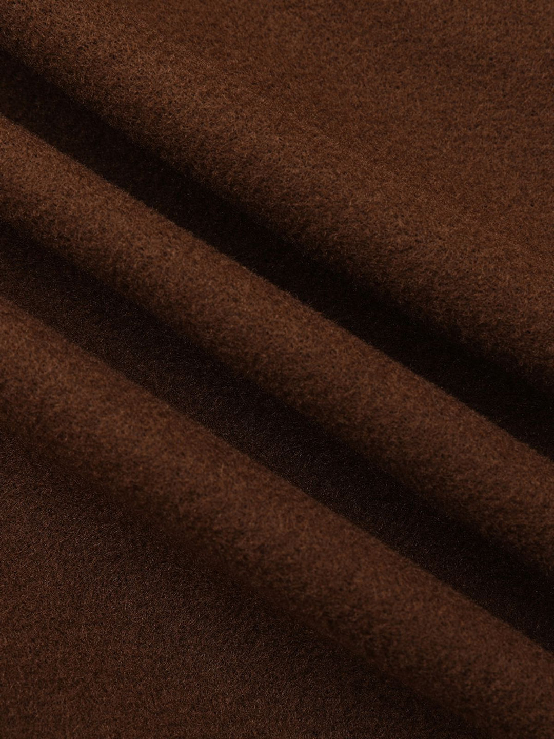 Brown 1930s Notched Collar Faux-Wool Long Coat - vintage fashion, style