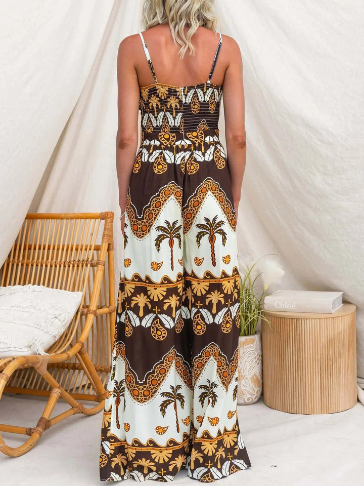 Brown 1930s Vintage Belted Wide Leg Jumpsuit, vintage romper, retro jumpsuit - perfect for women who love vintage and retro fashion