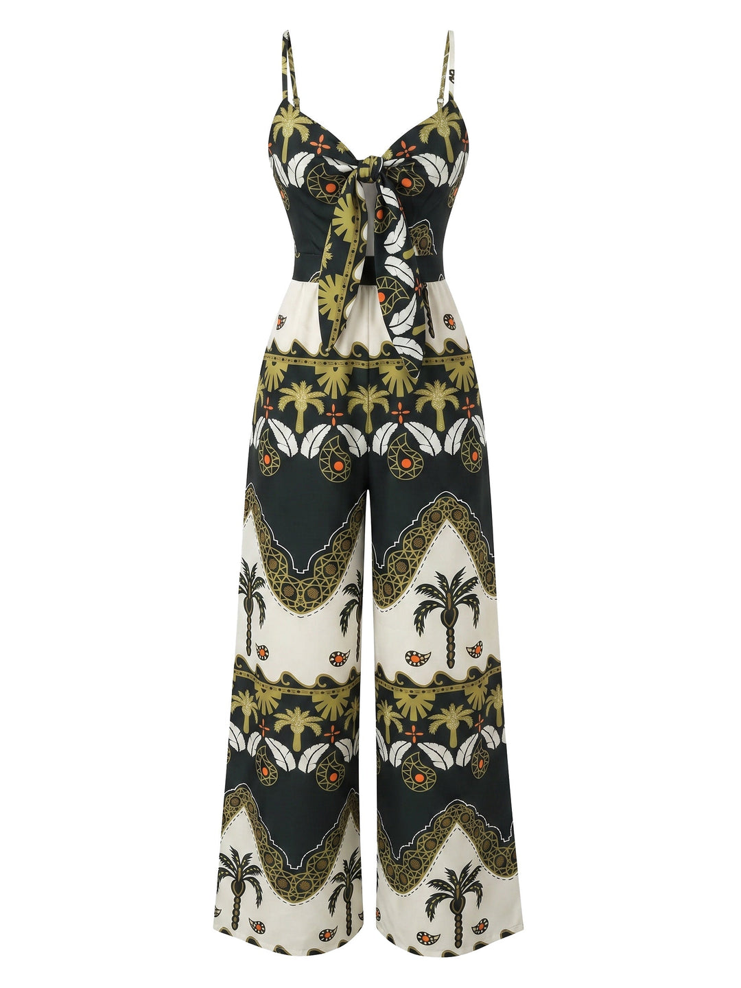 Brown 1930s Vintage Belted Wide Leg Jumpsuit, vintage romper, retro jumpsuit - perfect for women who love vintage and retro fashion