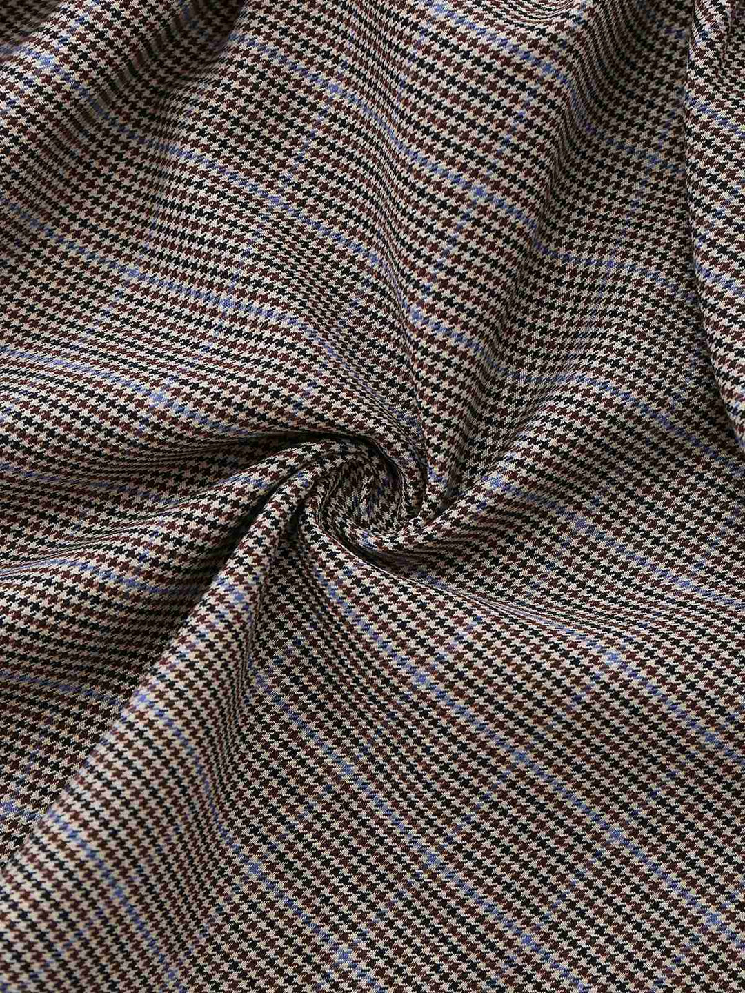 Brown 1950s Bow Houndstooth Pleated Dress - vintage dress, retro fashion, rockabilly