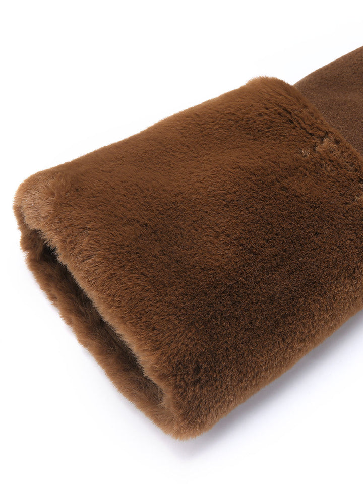 Brown 1950s Fur Collar Bolero Jacket — vintage elegance for the modern woman