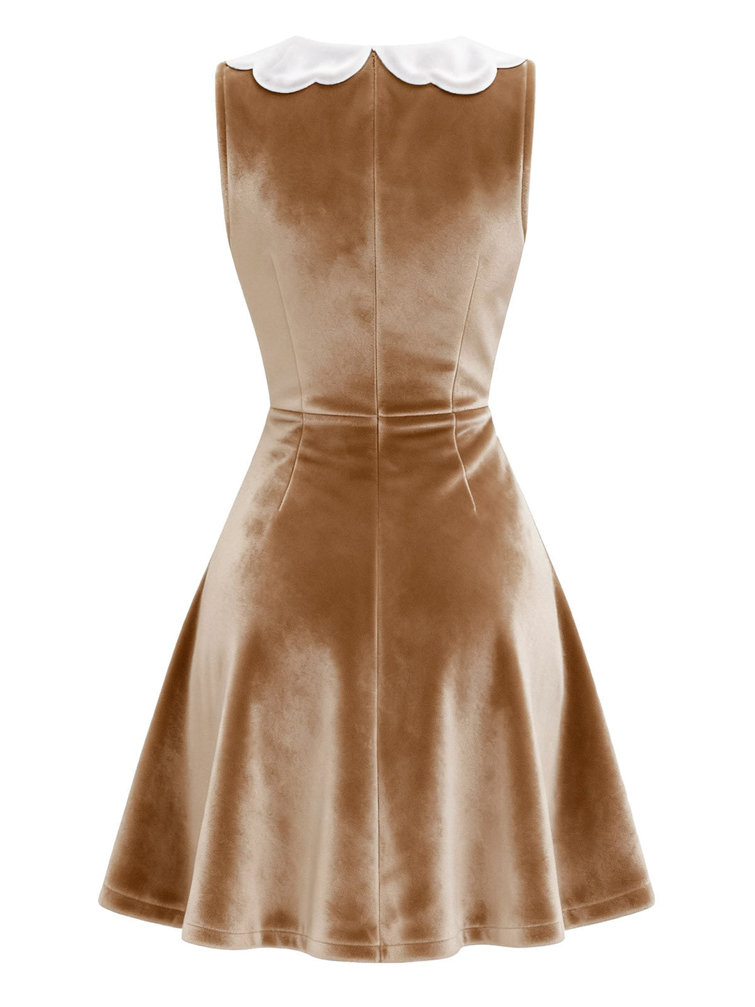Brown 1960s Christmas Gingerbread Velvet Dress - vintage dress, fashion