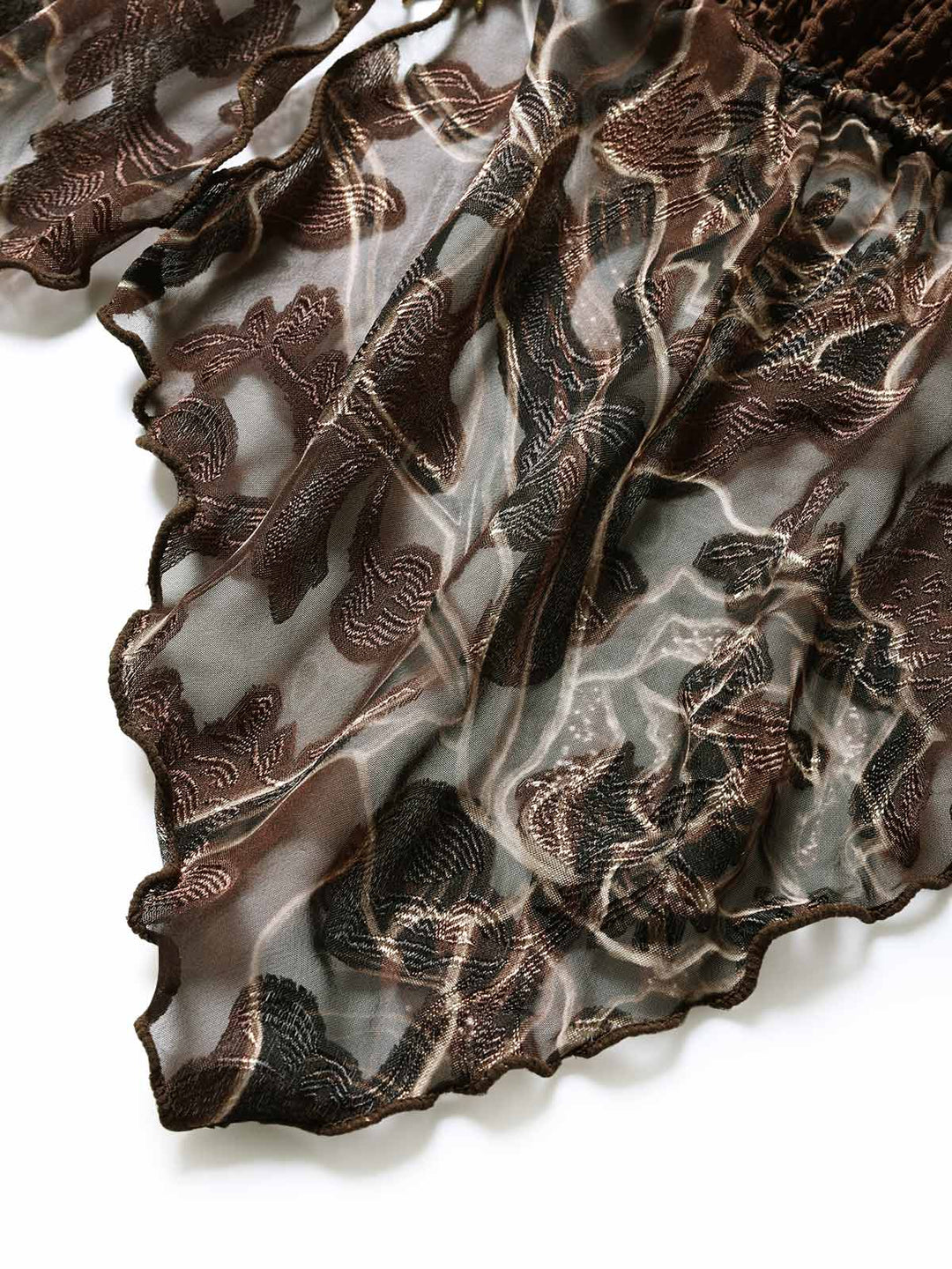 Brown--Halter-Sheer-Embroidered-Mesh-Tankini-Set, vintage, retro, swimwear