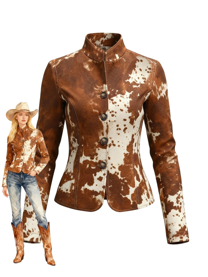 Brown 1970s Western Cowgirl Buttoned Jacket - vintage fashion, style