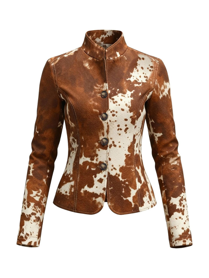 Brown 1970s Western Cowgirl Buttoned Jacket - vintage fashion, style