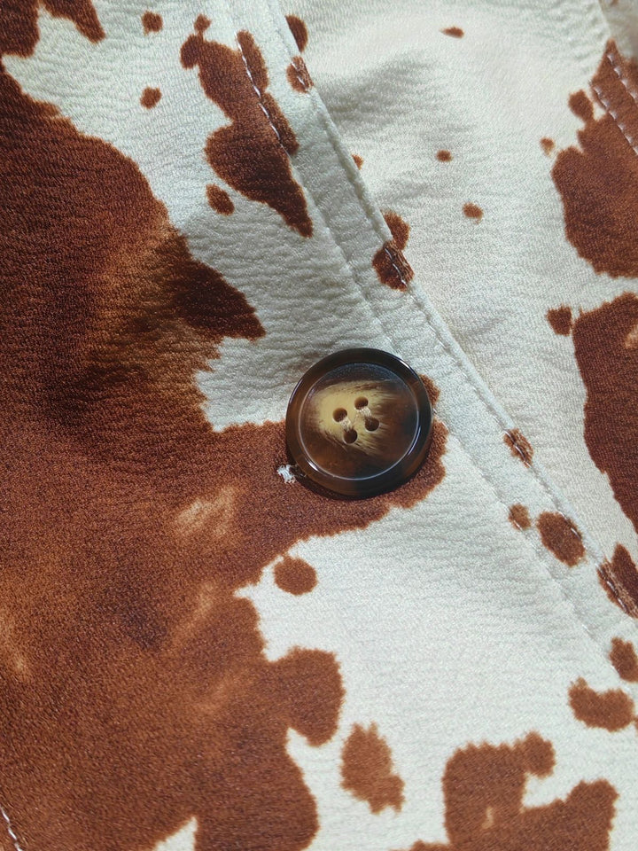 Brown 1970s Western Cowgirl Buttoned Jacket - vintage fashion, style