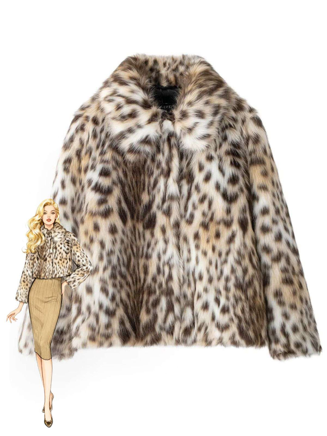 Brown 1980s Leopard Print Faux Fur Coat - vintage fashion, style