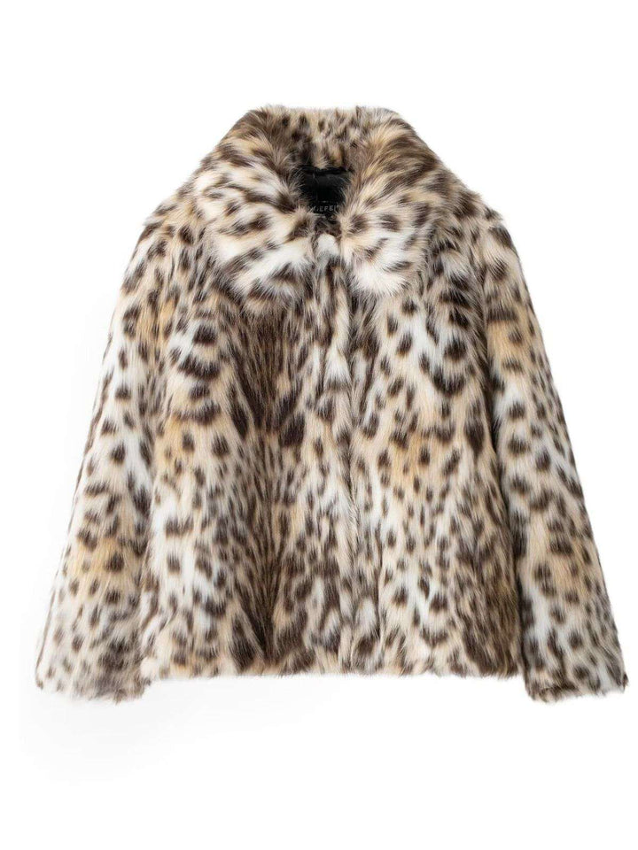 Brown 1980s Leopard Print Faux Fur Coat - vintage fashion, style