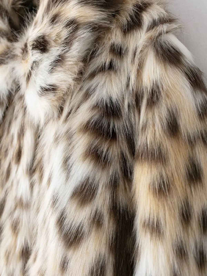 Brown 1980s Leopard Print Faux Fur Coat - vintage fashion, style