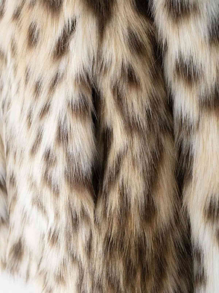 Brown 1980s Leopard Print Faux Fur Coat - vintage fashion, style