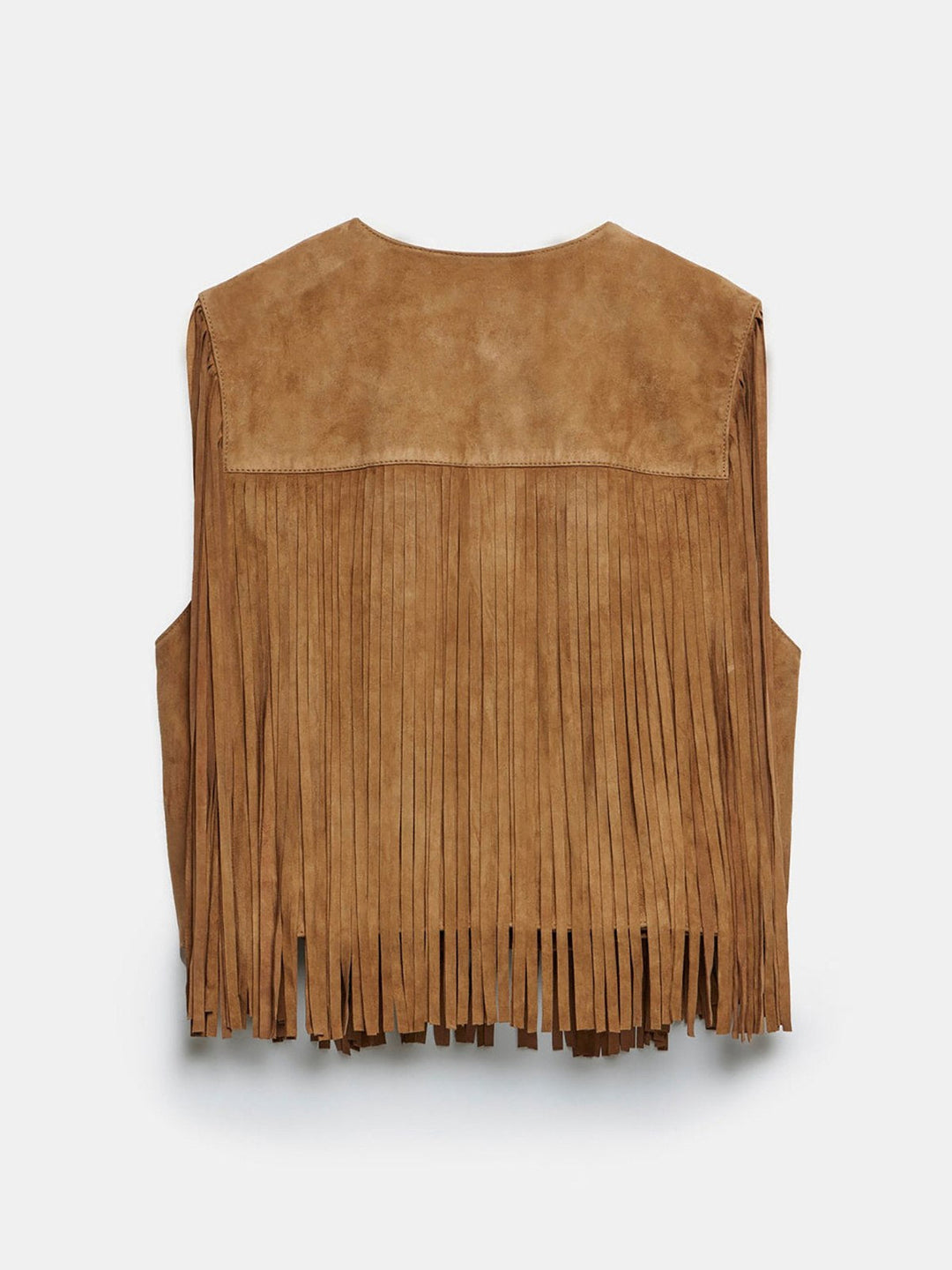 Brown 1980s Western Fringe Cowgirl Vest - vintage fashion, style