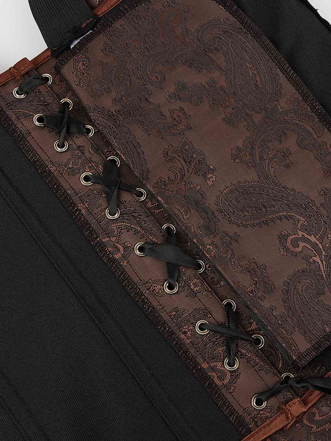 Coffee Steampunk Strap Gothic Corset — vintage elegance for the modern woman