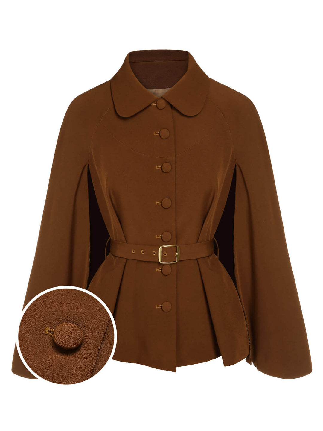 Color 1940s Lapel Cape Coat | 1940s | vintage outerwear, jacket