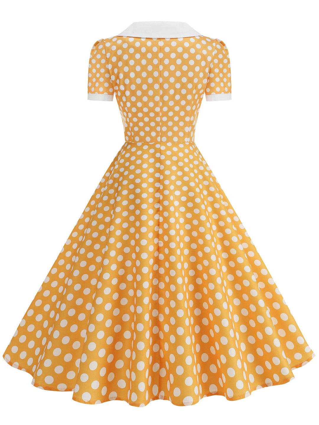 Colorblock 1950s Print Polka Dot Swing Midi Dress, vintage dress, retro fashion, rockabilly, pin-up fashion - perfect for women who love vintage and retro fashion