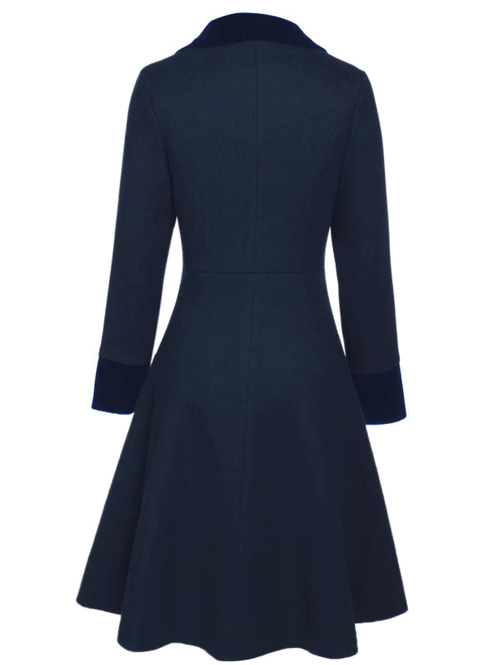 Dark 1940s Solid Button Coat, vintage outerwear, jacket - perfect for women who love vintage and fashion