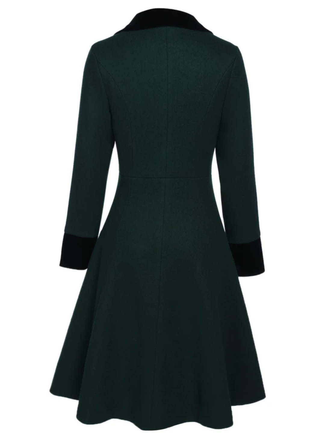 Dark 1940s Solid Button Coat, vintage outerwear, jacket - perfect for women who love vintage and fashion